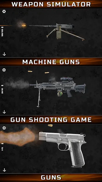 Скачать взлом Gun Simulator : Tough Guns  [МОД Все открыто] — последняя версия apk на Андроид screen 3