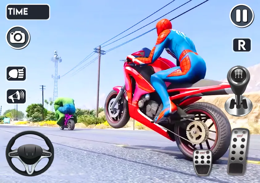 Скачать взлом Spider Bike Stunt 3D Mega Ramp  [МОД Много денег] — последняя версия apk на Андроид screen 1