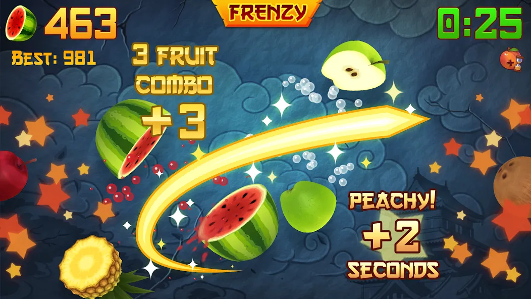 Скачать взлом Fruit Ninja® (Фрут Ниндзя)  [МОД Много монет] — стабильная версия apk на Андроид screen 2