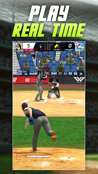 Скачать взломанную Baseball Play: Real-time PVP (Бейсбольная игра)  [МОД Меню] — стабильная версия apk на Андроид screen 1