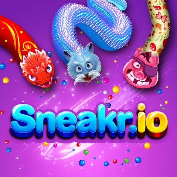 Взлом Sneak.io — Snake Game  [МОД Все открыто] — последняя версия apk на Андроид screen 1