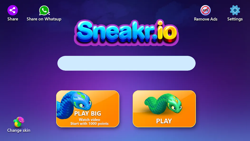 Взлом Sneak.io — Snake Game  [МОД Все открыто] — последняя версия apk на Андроид screen 5