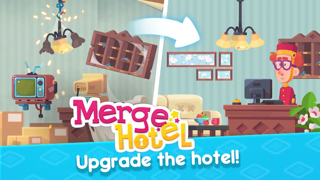 Скачать взлом Merge Hotel: Family Story Game (Мердж Отель)  [МОД Menu] — последняя версия apk на Андроид screen 3