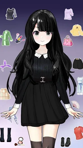 Скачать взлом Anime Dress Up and Makeup Game  [МОД Unlocked] — стабильная версия apk на Андроид screen 4