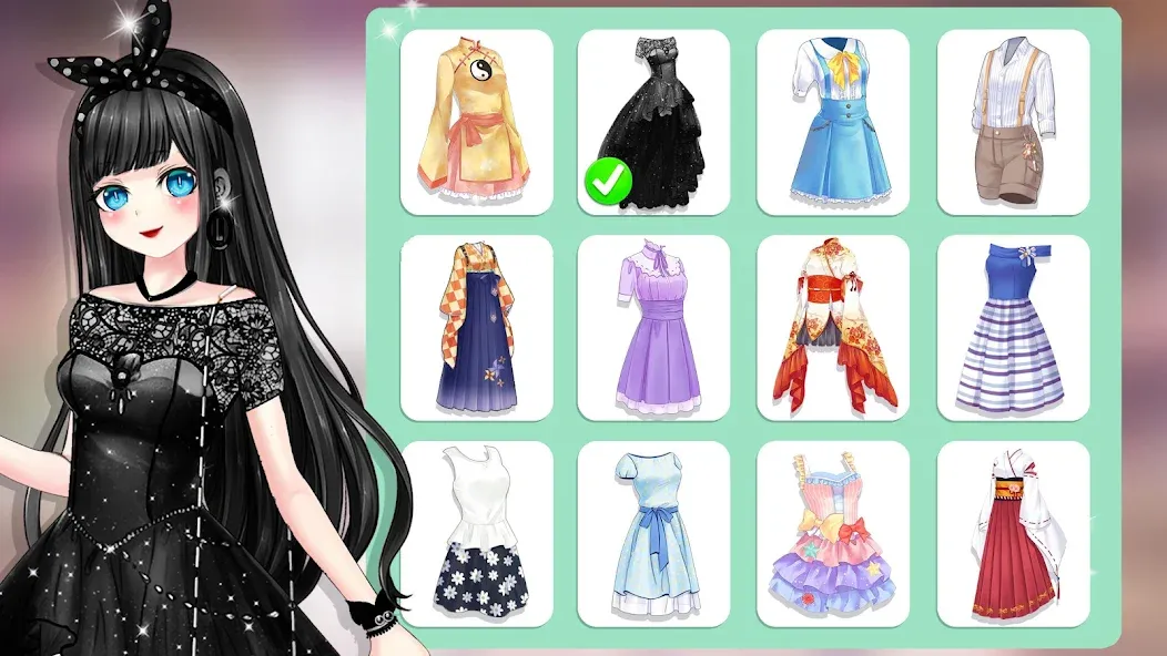 Скачать взлом Anime Dress Up and Makeup Game  [МОД Unlocked] — стабильная версия apk на Андроид screen 5