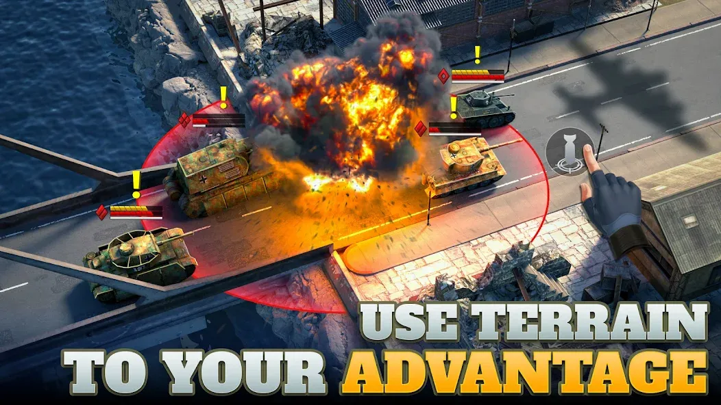 Взломанная Tanks Charge: Online PvP Arena (Танковая атака)  [МОД Menu] — полная версия apk на Андроид screen 2