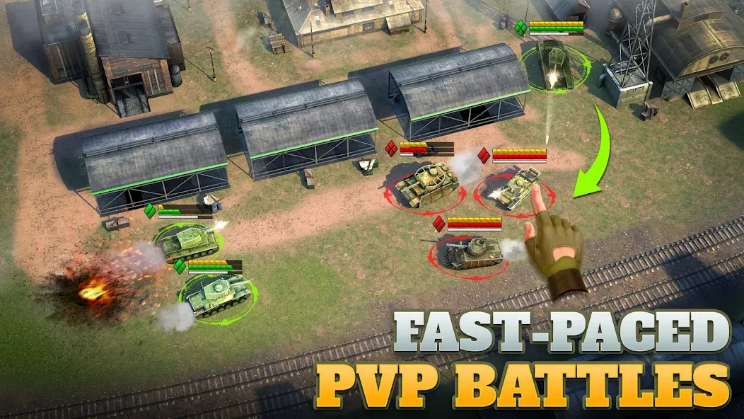 Взломанная Tanks Charge: Online PvP Arena (Танковая атака)  [МОД Menu] — полная версия apk на Андроид screen 3