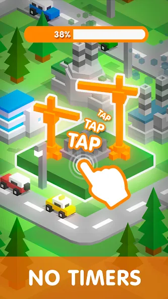 Взломанная Tap Tap: Idle City Builder Sim  [МОД Unlimited Money] — стабильная версия apk на Андроид screen 2