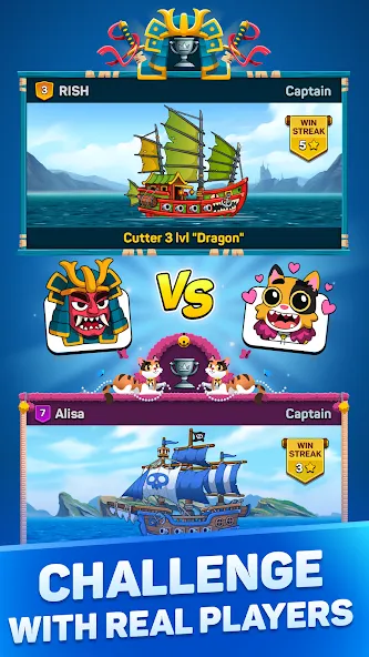 Взломанная Pirates & Puzzles：Ship Battles  [МОД Все открыто] — стабильная версия apk на Андроид screen 4