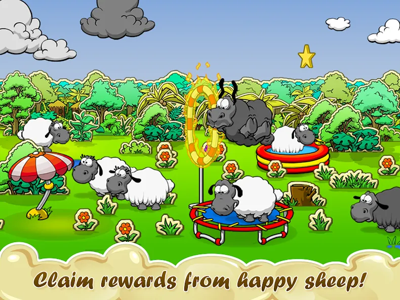 Взломанная Clouds & Sheep  [МОД Много денег] — стабильная версия apk на Андроид screen 2