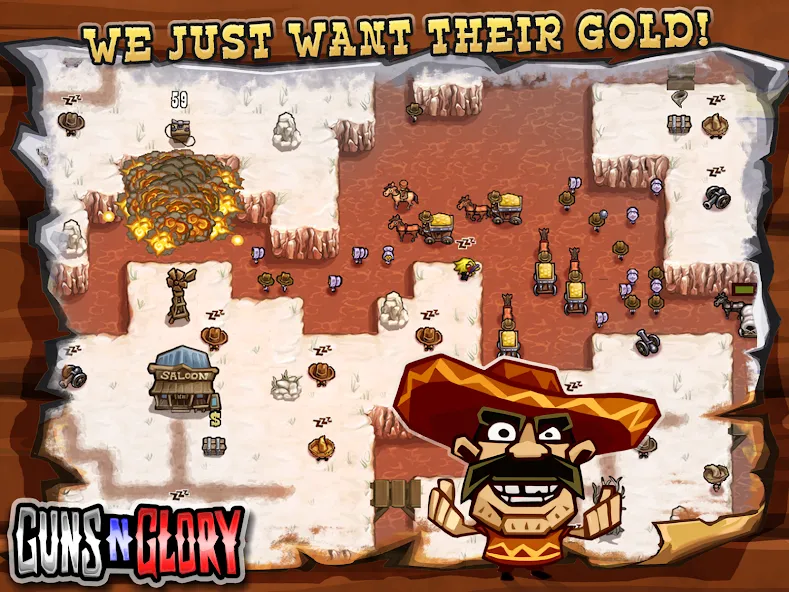 Скачать взломанную Guns'n'Glory  [МОД Бесконечные монеты] — полная версия apk на Андроид screen 3