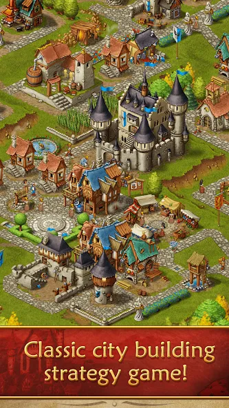 Скачать взлом Townsmen  [МОД Бесконечные монеты] — последняя версия apk на Андроид screen 1