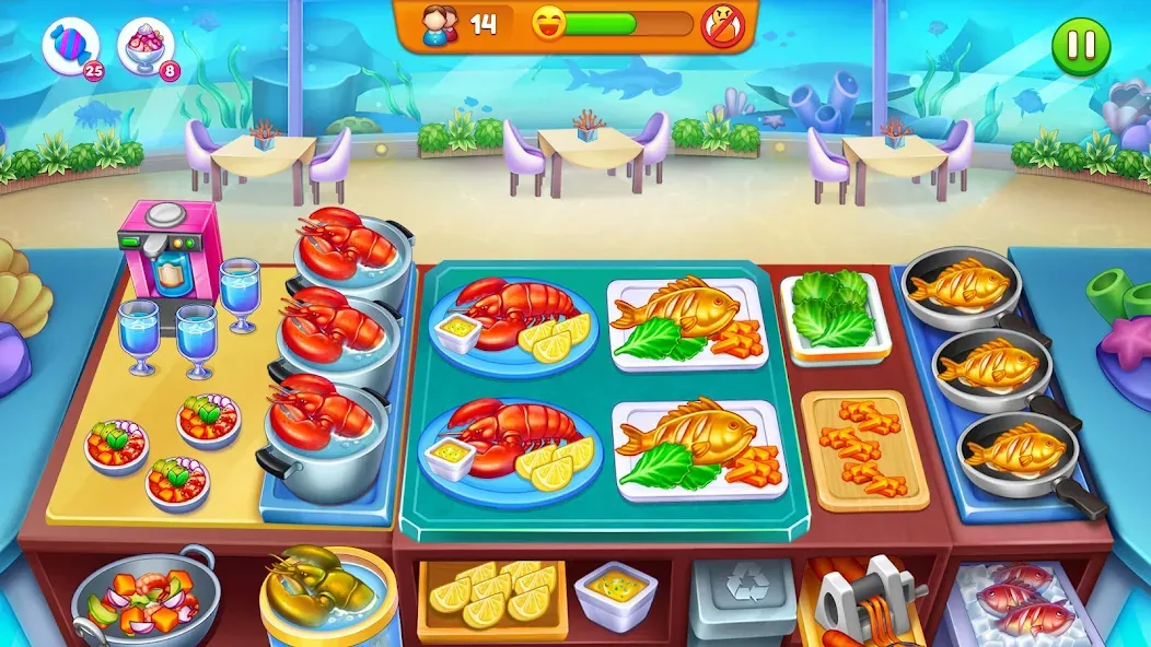 Скачать взлом Cooking Restaurant Food Games  [МОД Unlocked] — полная версия apk на Андроид screen 4