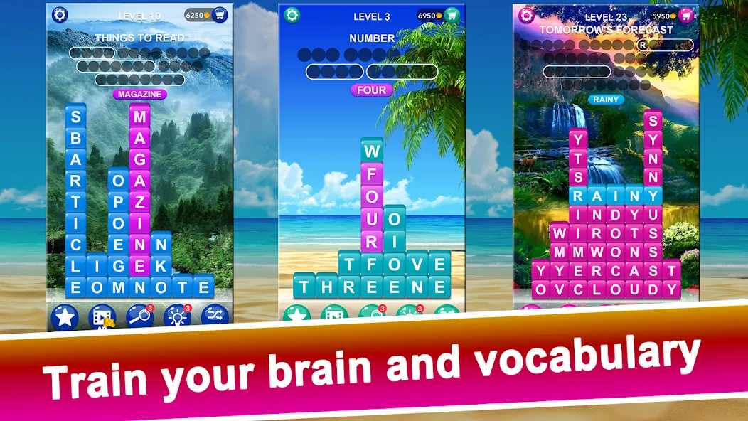 Скачать взломанную Word Tiles :Hidden Word Search  [МОД Menu] — последняя версия apk на Андроид screen 4