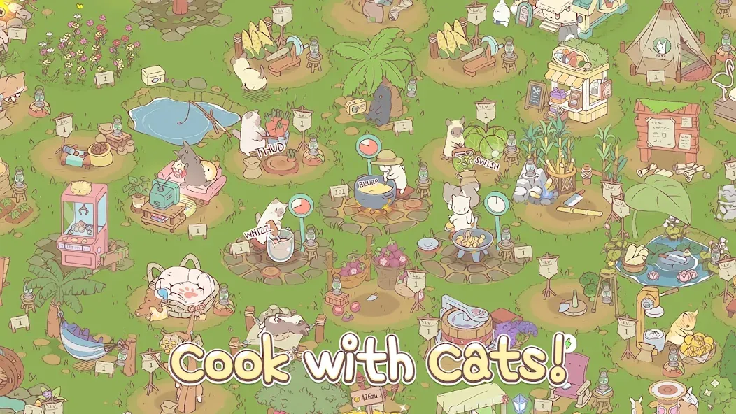 Взломанная Cats & Soup — Cute Cat Game  [МОД Mega Pack] — стабильная версия apk на Андроид screen 2