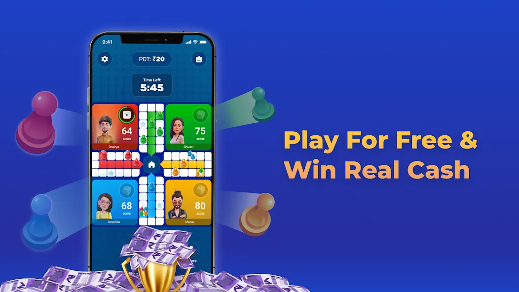 Скачать взлом Play Ludo Game Online Win Cash (Людо)  [МОД Unlocked] — полная версия apk на Андроид screen 1