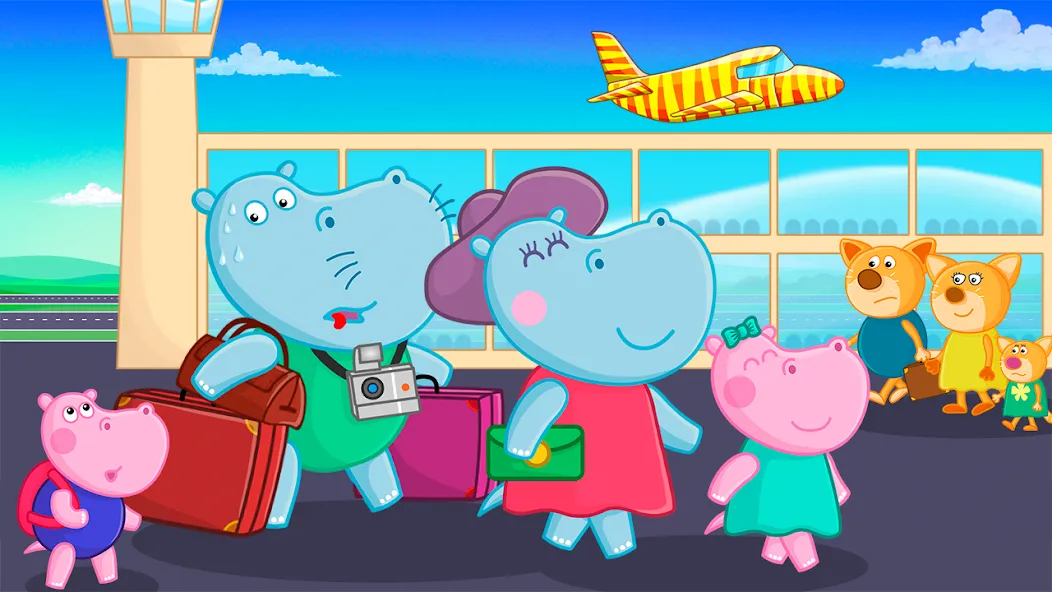 Скачать взлом Hippo: Airport Profession Game  [МОД Бесконечные деньги] — последняя версия apk на Андроид screen 4