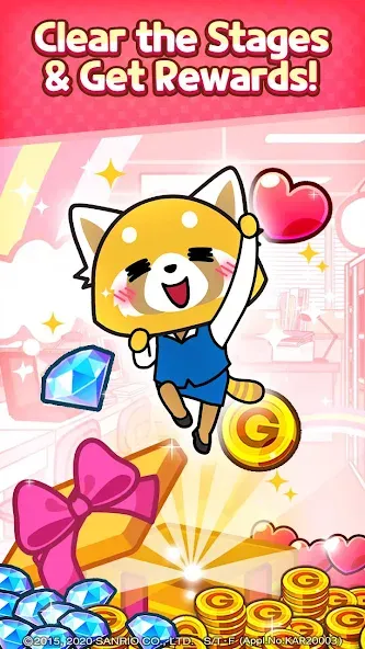 Взломанная Aggretsuko : Match 3 Puzzle (Аггретсуко)  [МОД Mega Pack] — стабильная версия apk на Андроид screen 5