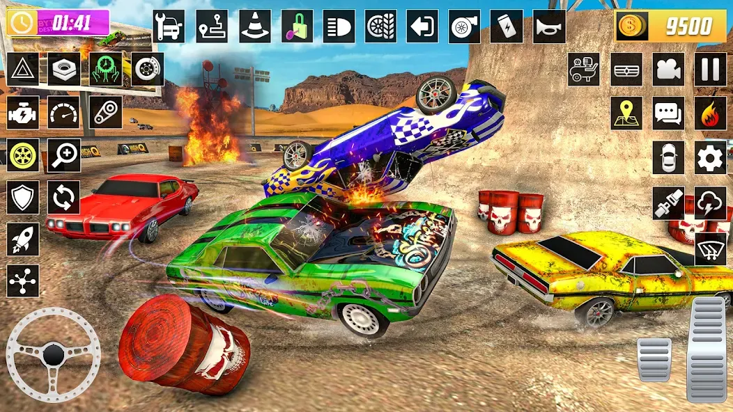 Взломанная X Demolition Derby : Car Games  [МОД Menu] — последняя версия apk на Андроид screen 2