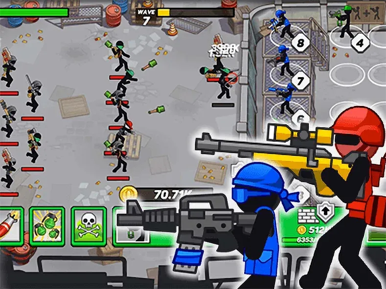 Взлом Stickman Defenders: Stick War  [МОД Unlimited Money] — полная версия apk на Андроид screen 1