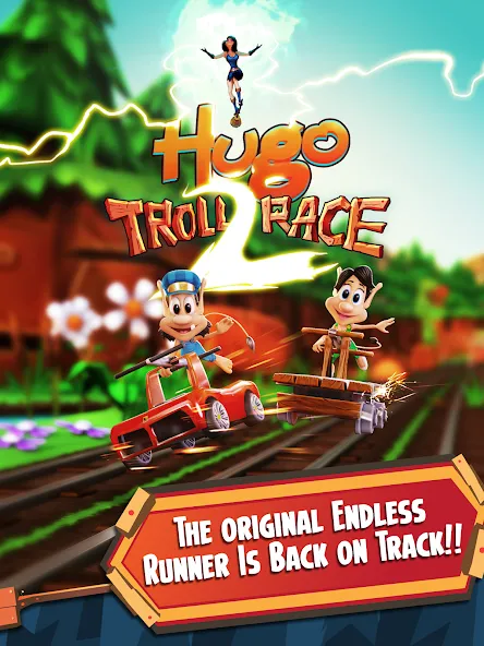 Скачать взлом Hugo Troll Race 2: Rail Rush (Хуго Тролл Гонка 2)  [МОД Mega Pack] — последняя версия apk на Андроид screen 5