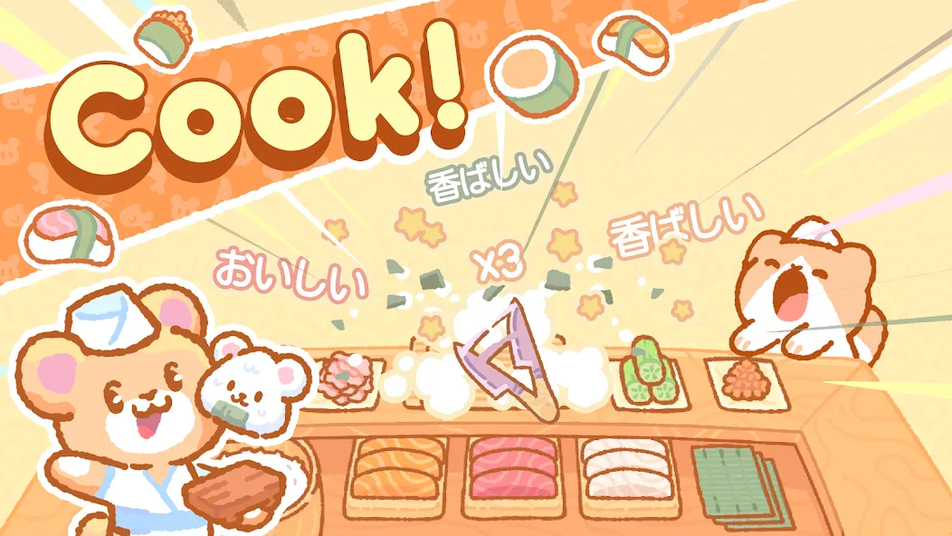 Скачать взлом Kuma Sushi Bar  [МОД Mega Pack] — последняя версия apk на Андроид screen 2