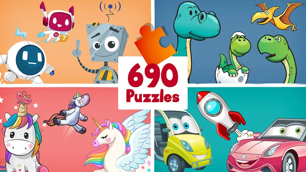 Скачать взлом 690 Puzzles for preschool kids  [МОД Menu] — последняя версия apk на Андроид screen 1