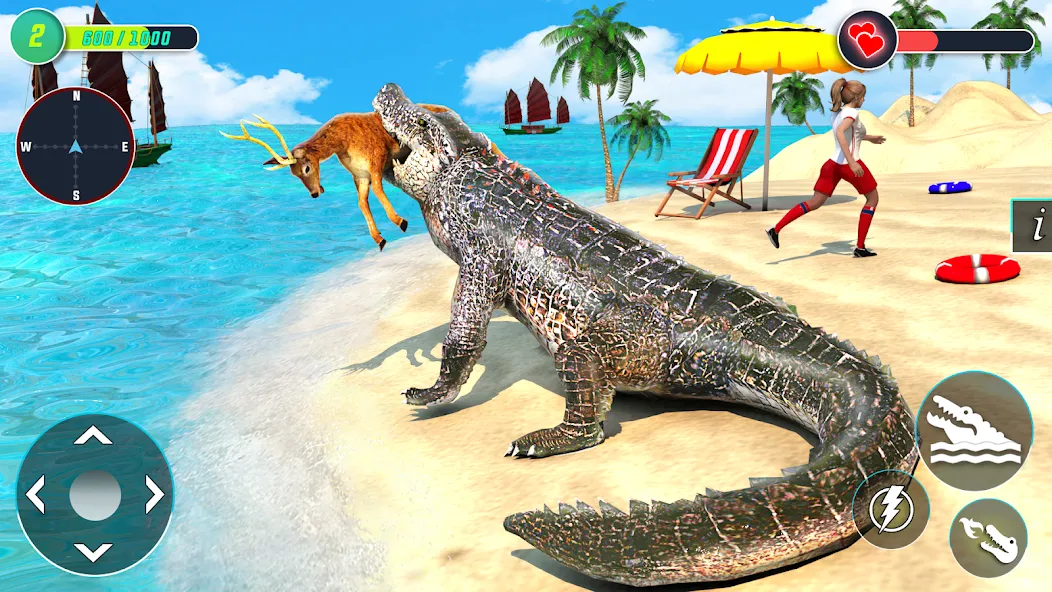 Взломанная Crocodile Games: Animal Games  [МОД Mega Pack] — полная версия apk на Андроид screen 1