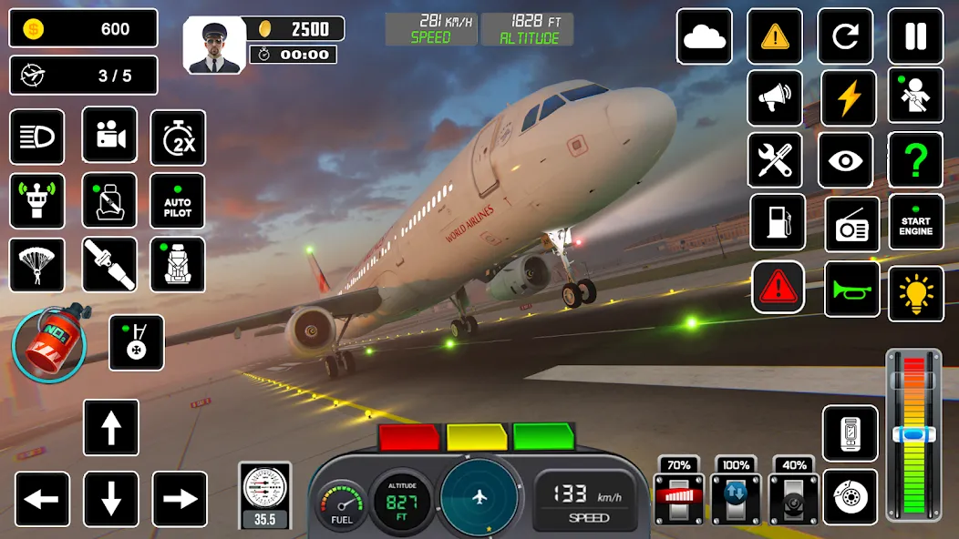 Взломанная Pilot Flight Simulator Games  [МОД Бесконечные деньги] — полная версия apk на Андроид screen 1