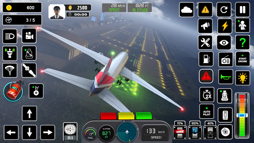 Взломанная Pilot Flight Simulator Games  [МОД Бесконечные деньги] — полная версия apk на Андроид screen 3