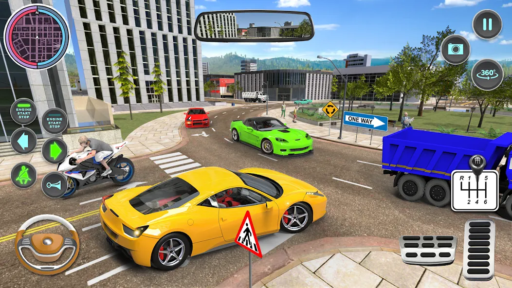 Скачать взлом Modern Car Driving School Game  [МОД Бесконечные монеты] — последняя версия apk на Андроид screen 4