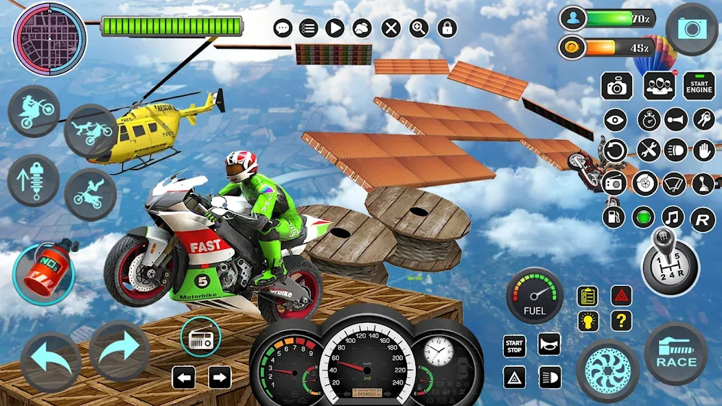 Взлом Mega Ramp Bike Stunts Games 3D  [МОД Меню] — стабильная версия apk на Андроид screen 3