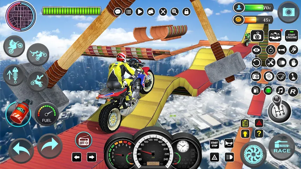 Взлом Mega Ramp Bike Stunts Games 3D  [МОД Меню] — стабильная версия apk на Андроид screen 4