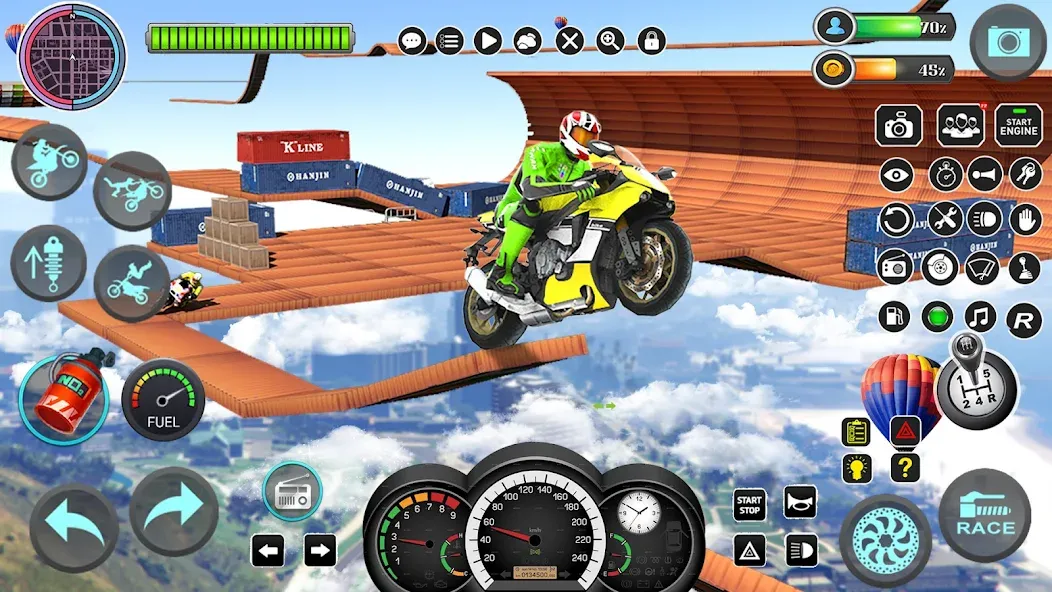 Взлом Mega Ramp Bike Stunts Games 3D  [МОД Меню] — стабильная версия apk на Андроид screen 5