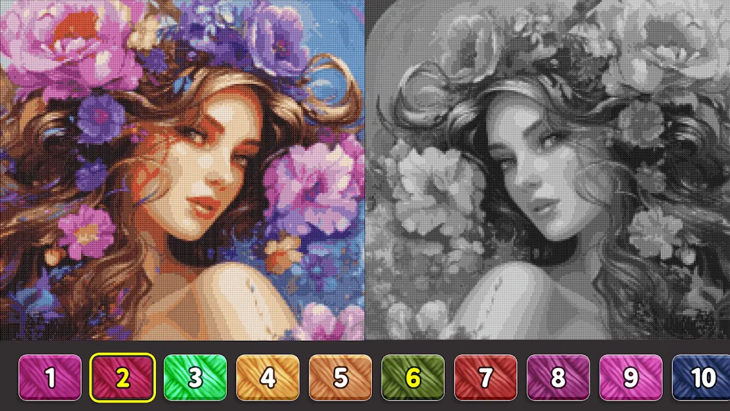 Взломанная Cross Stitch: Color by Number  [МОД Mega Pack] — стабильная версия apk на Андроид screen 1