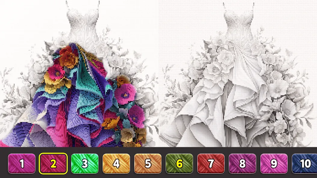 Взломанная Cross Stitch: Color by Number  [МОД Mega Pack] — стабильная версия apk на Андроид screen 2