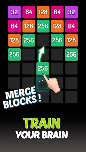 Скачать взломанную X2 Blocks — 2048 Number Game (Блоки)  [МОД Много денег] — полная версия apk на Андроид screen 2