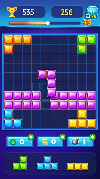 Взлом Block Puzzle — Gem Block (Блокпазл блокголоволомка)  [МОД Меню] — стабильная версия apk на Андроид screen 3