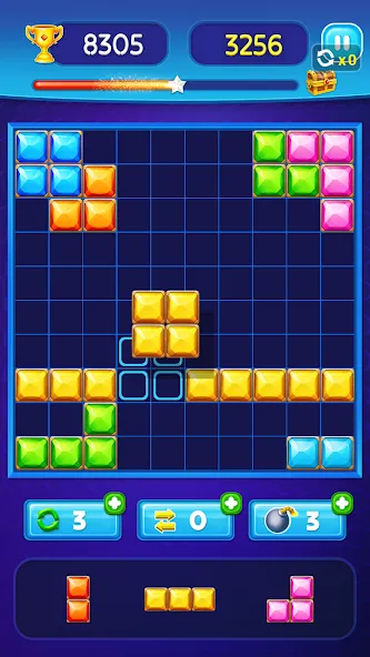 Взлом Block Puzzle — Gem Block (Блокпазл блокголоволомка)  [МОД Меню] — стабильная версия apk на Андроид screen 4