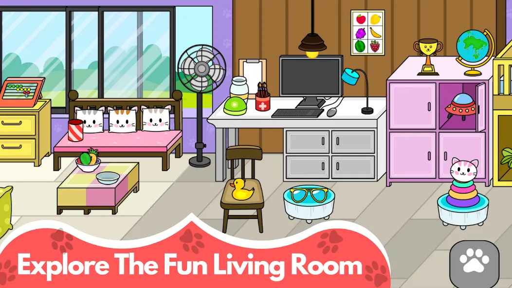 Взлом My Cat Town — Cute Kitty Games  [МОД Меню] — последняя версия apk на Андроид screen 2