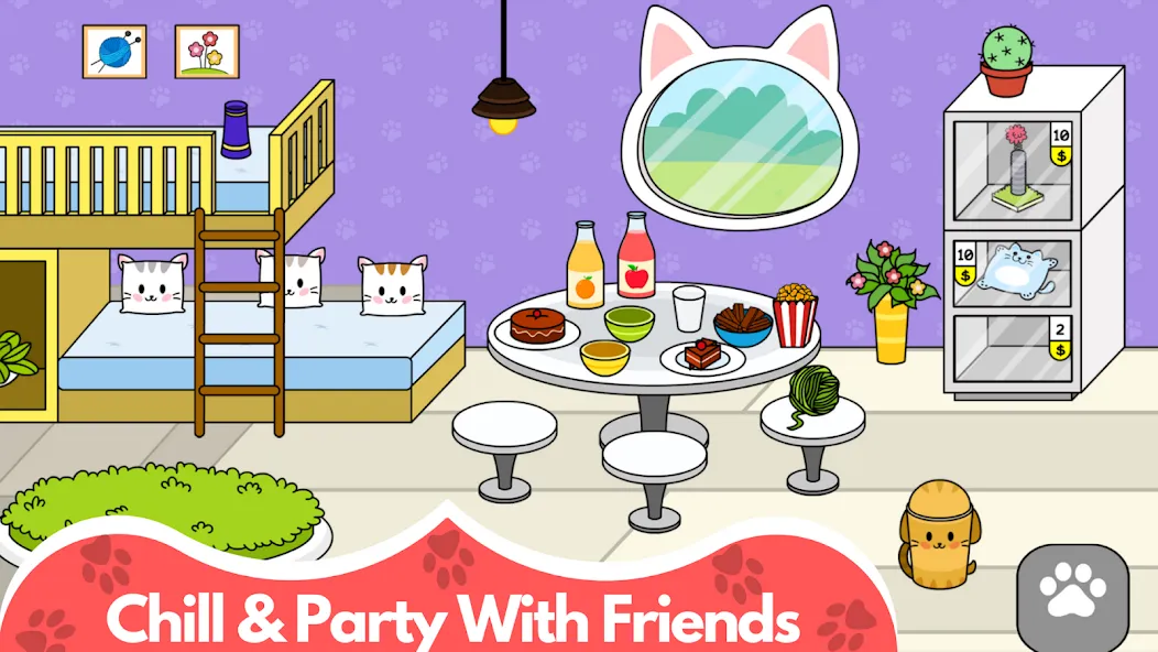Взлом My Cat Town — Cute Kitty Games  [МОД Меню] — последняя версия apk на Андроид screen 3