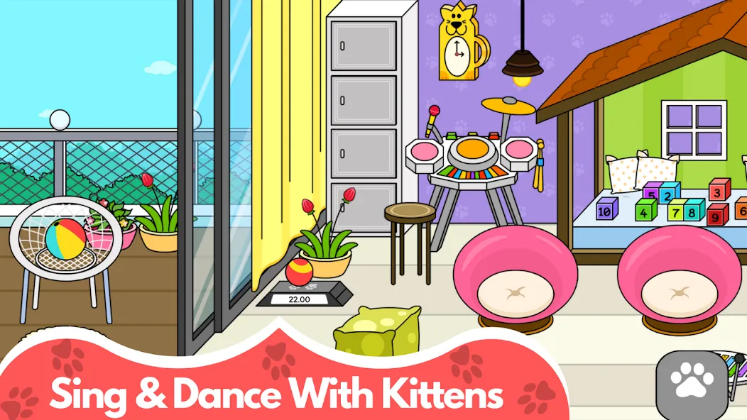 Взлом My Cat Town — Cute Kitty Games  [МОД Меню] — последняя версия apk на Андроид screen 4