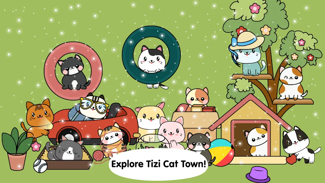 Скачать взлом My Cat Town — Tizi Pet Games  [МОД Бесконечные монеты] — последняя версия apk на Андроид screen 1