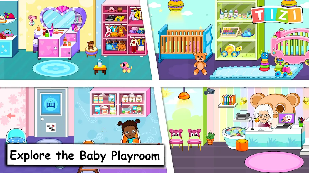 Скачать взломанную My Tizi Town Daycare Baby Game  [МОД Menu] — последняя версия apk на Андроид screen 1