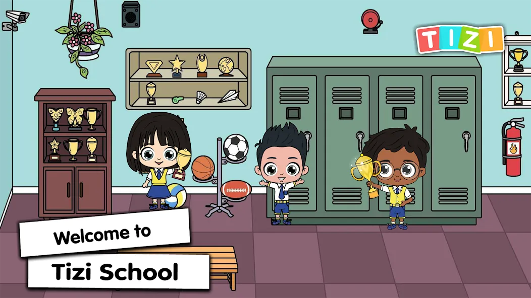 Скачать взломанную Tizi Town — My School Games  [МОД Mega Pack] — последняя версия apk на Андроид screen 1