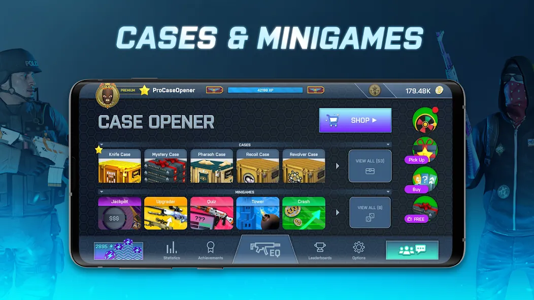 Скачать взломанную Case Opener — skins simulator (Кейс Опенер)  [МОД Бесконечные монеты] — стабильная версия apk на Андроид screen 2