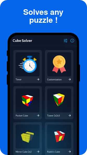 Скачать взломанную Cube Solver (Кьюб Солвер)  [МОД Бесконечные деньги] — стабильная версия apk на Андроид screen 1