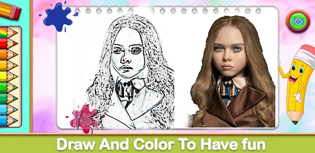 Скачать взлом Megan Coloring Game (Меган Колоринг Гейм)  [МОД Unlimited Money] — последняя версия apk на Андроид screen 1