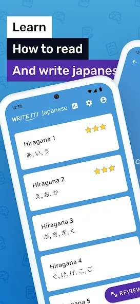 Скачать взлом Write It! Japanese  [МОД Unlocked] — стабильная версия apk на Андроид screen 1