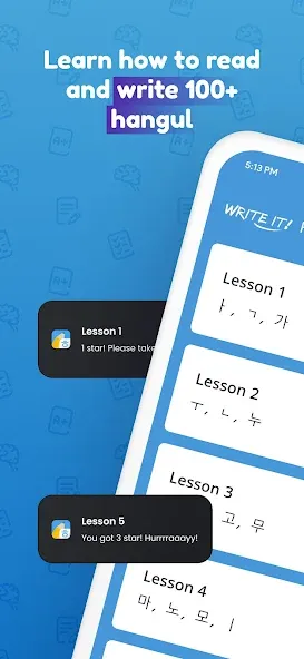 Взлом Write It! Korean  [МОД Все открыто] — последняя версия apk на Андроид screen 1